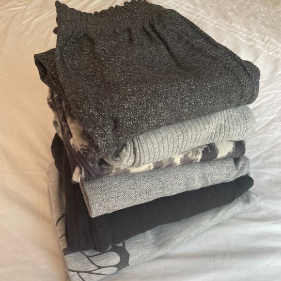 6 Sweatpants Bundle | S | Roots, PINK, Shein | Grey & Black - Picture 1 of 7